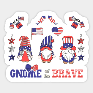 4th of July Gnomes Sticker